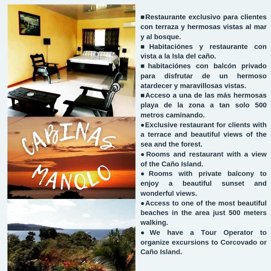 Cabinas Manolo Drake Bay, Ocean And Forest View Ngoại thất bức ảnh